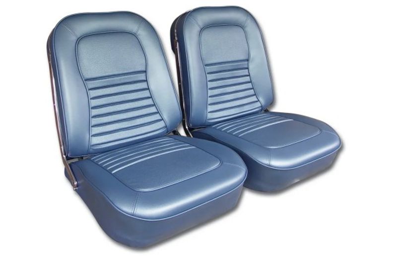 1967 CORVETTE REPRODUCTION VINYL SEAT COVER SET BRIGHT BLUE