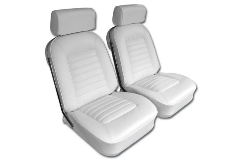 1966 CORVETTE REPRODUCTION VINYL SEAT COVER SET WHITE
