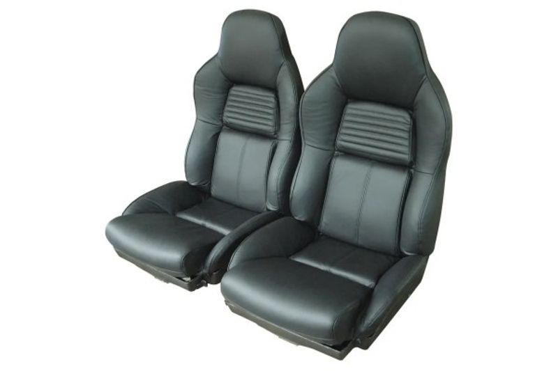 1994-1996 CORVETTE REPRO LEATHER STANDARD SEAT COVER BLACK