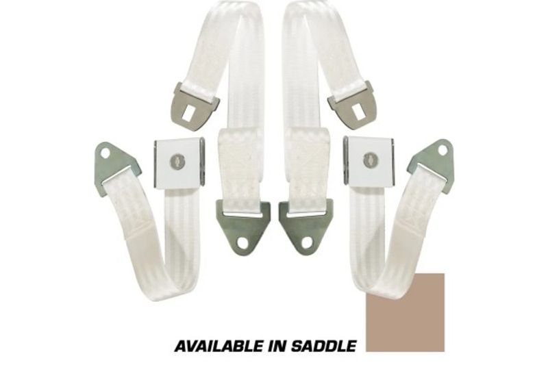 1964 CORVETTE SEAT BELTS. LIFT LATCH - SADDLE 37476