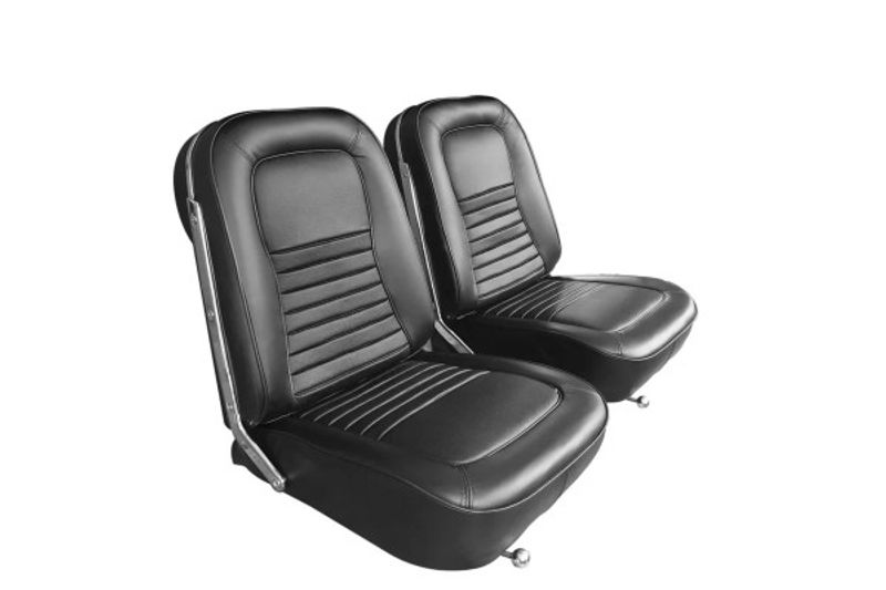1967 CORVETTE REPRODUCTION LEATHER SEAT COVER SET BLACK