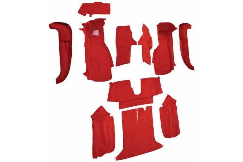 1994-1996 CORVETTE CARPET. RED MASS-BACK COUPE